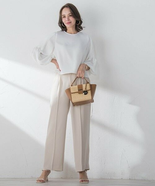 Viaggio Blu / ビアッジョブルー その他パンツ | スムージーサテンワイドパンツ≪洗濯機で洗える≫ | 詳細28