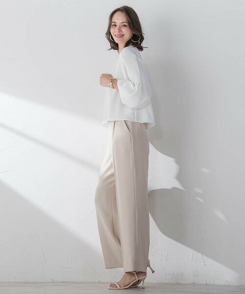 Viaggio Blu / ビアッジョブルー その他パンツ | スムージーサテンワイドパンツ≪洗濯機で洗える≫ | 詳細29