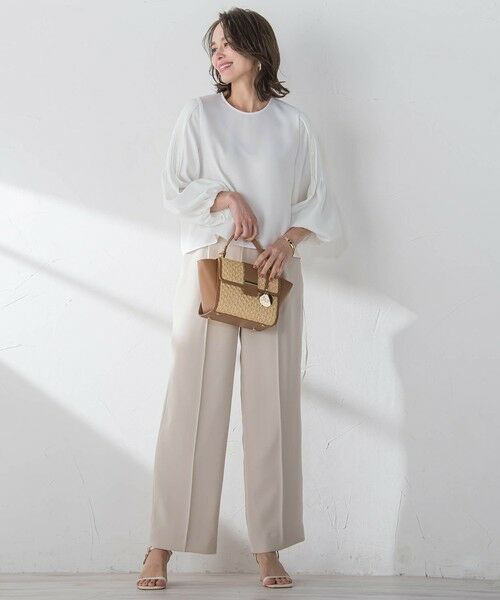 Viaggio Blu / ビアッジョブルー その他パンツ | スムージーサテンワイドパンツ≪洗濯機で洗える≫ | 詳細30