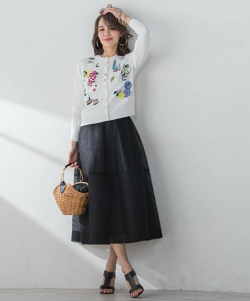 Viaggio Blu / ビアッジョブルー ニット・セーター | カプリ刺繍ニットカーディガン≪手洗い可能≫ | 詳細8