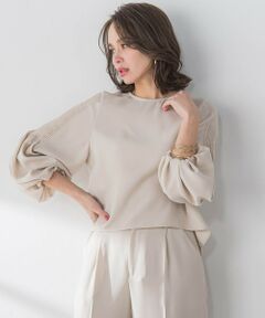 Viaggio Blu / ビアッジョブルー シャツ・ブラウス | スムージーサテン袖ピンタックブラウス≪洗濯機で洗える≫