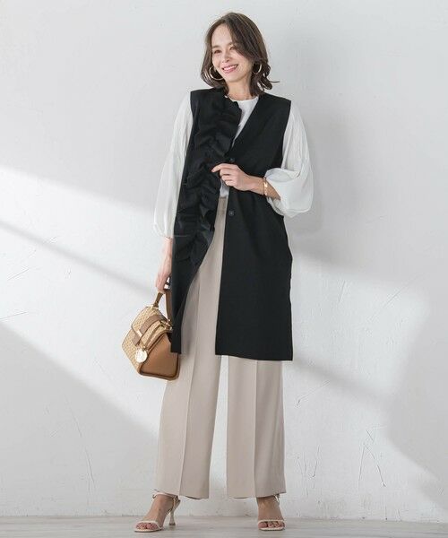 Viaggio Blu / ビアッジョブルー シャツ・ブラウス | スムージーサテン袖ピンタックブラウス≪洗濯機で洗える≫ | 詳細10