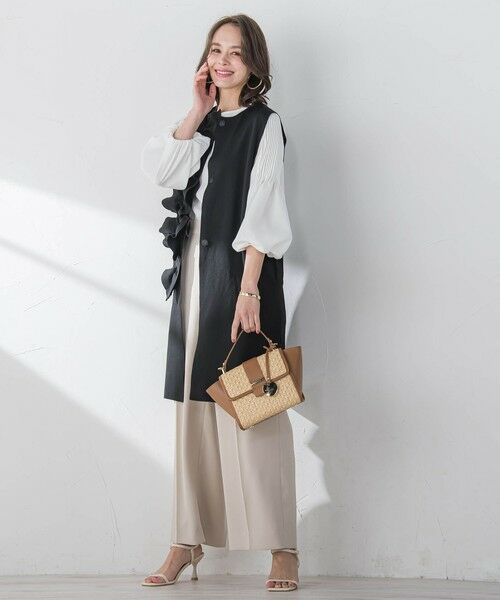 Viaggio Blu / ビアッジョブルー シャツ・ブラウス | スムージーサテン袖ピンタックブラウス≪洗濯機で洗える≫ | 詳細9