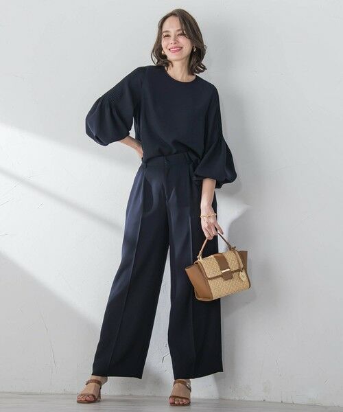 Viaggio Blu / ビアッジョブルー シャツ・ブラウス | スムージーサテン袖ピンタックブラウス≪洗濯機で洗える≫ | 詳細13