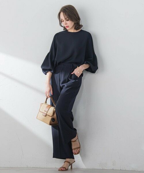 Viaggio Blu / ビアッジョブルー シャツ・ブラウス | スムージーサテン袖ピンタックブラウス≪洗濯機で洗える≫ | 詳細15