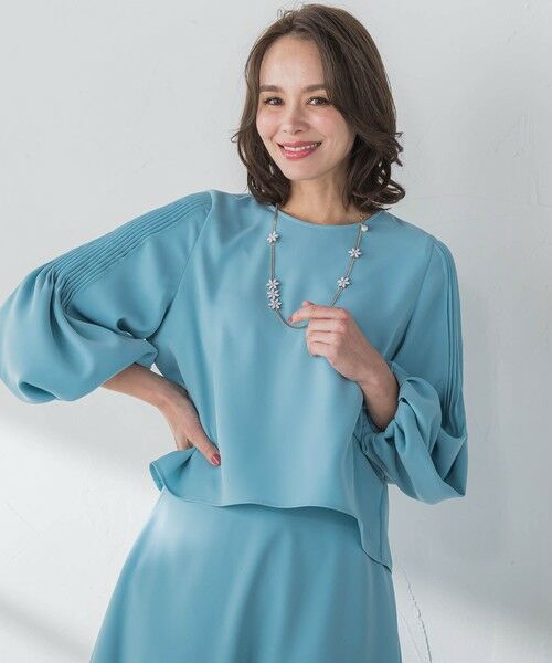 Viaggio Blu / ビアッジョブルー シャツ・ブラウス | スムージーサテン袖ピンタックブラウス≪洗濯機で洗える≫ | 詳細17