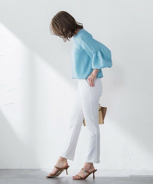 Viaggio Blu / ビアッジョブルー シャツ・ブラウス | スムージーサテン袖ピンタックブラウス≪洗濯機で洗える≫ | 詳細20