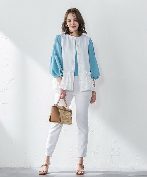 Viaggio Blu / ビアッジョブルー シャツ・ブラウス | スムージーサテン袖ピンタックブラウス≪洗濯機で洗える≫ | 詳細22