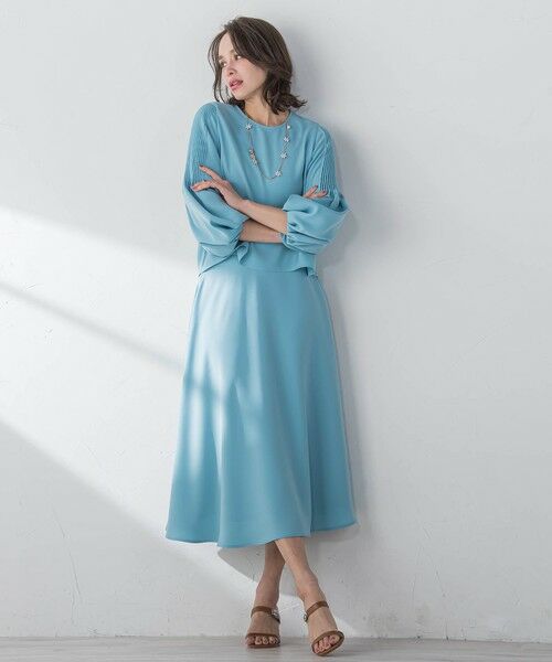 Viaggio Blu / ビアッジョブルー シャツ・ブラウス | スムージーサテン袖ピンタックブラウス≪洗濯機で洗える≫ | 詳細25