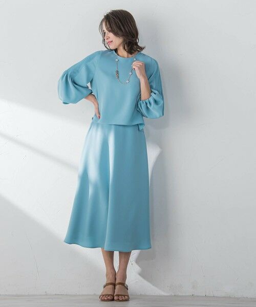 Viaggio Blu / ビアッジョブルー シャツ・ブラウス | スムージーサテン袖ピンタックブラウス≪洗濯機で洗える≫ | 詳細26