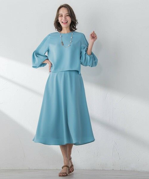 Viaggio Blu / ビアッジョブルー シャツ・ブラウス | スムージーサテン袖ピンタックブラウス≪洗濯機で洗える≫ | 詳細27