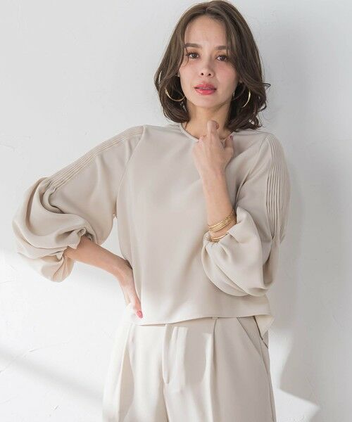 Viaggio Blu / ビアッジョブルー シャツ・ブラウス | スムージーサテン袖ピンタックブラウス≪洗濯機で洗える≫ | 詳細28