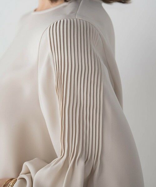 Viaggio Blu / ビアッジョブルー シャツ・ブラウス | スムージーサテン袖ピンタックブラウス≪洗濯機で洗える≫ | 詳細30