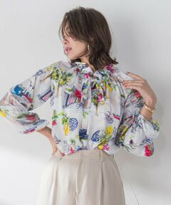 Viaggio Blu / ビアッジョブルー シャツ・ブラウス | 【WEB限定カラーあり】カプリプリントブラウス≪洗濯機で洗える≫