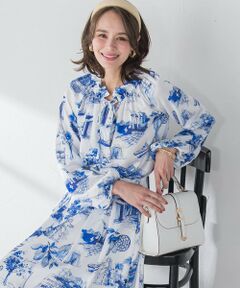 Viaggio Blu / ビアッジョブルー シャツ・ブラウス | 【WEB限定カラーあり】カプリプリントブラウス≪洗濯機で洗える≫