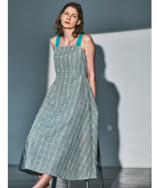 Viaggio Blu / ビアッジョブルー ロング・マキシ丈ワンピース | LINTONツイードワンピース | 詳細2