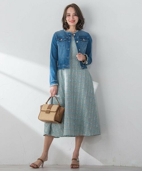 Viaggio Blu / ビアッジョブルー ロング・マキシ丈ワンピース | LINTONツイードワンピース | 詳細6