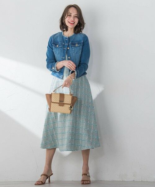 Viaggio Blu / ビアッジョブルー ロング・マキシ丈ワンピース | LINTONツイードワンピース | 詳細7