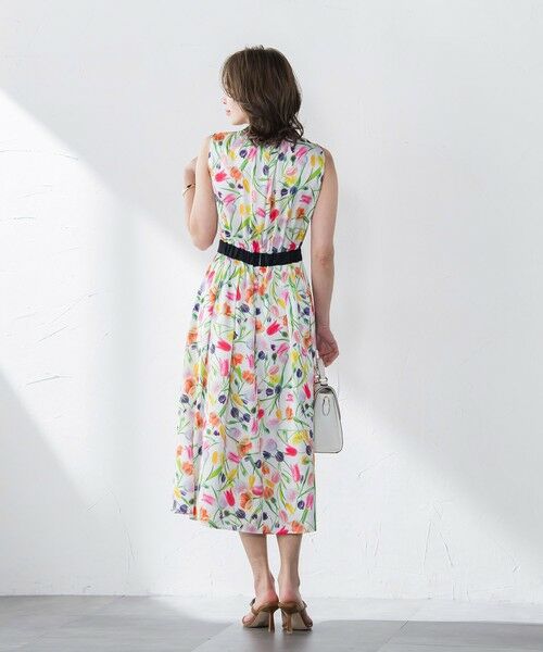 Viaggio Blu / ビアッジョブルー ロング・マキシ丈ワンピース | チューリッププリントワンピース≪洗濯機で洗える≫ | 詳細4