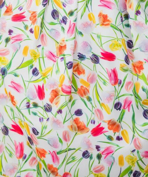 Viaggio Blu / ビアッジョブルー ロング・マキシ丈ワンピース | チューリッププリントワンピース≪洗濯機で洗える≫ | 詳細7