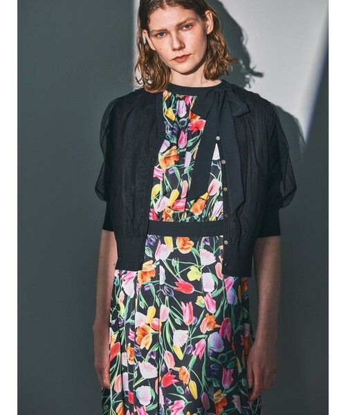 Viaggio Blu / ビアッジョブルー ロング・マキシ丈ワンピース | チューリッププリントワンピース≪洗濯機で洗える≫ | 詳細8