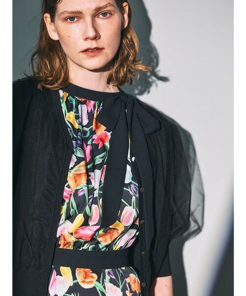 Viaggio Blu / ビアッジョブルー ロング・マキシ丈ワンピース | チューリッププリントワンピース≪洗濯機で洗える≫ | 詳細9