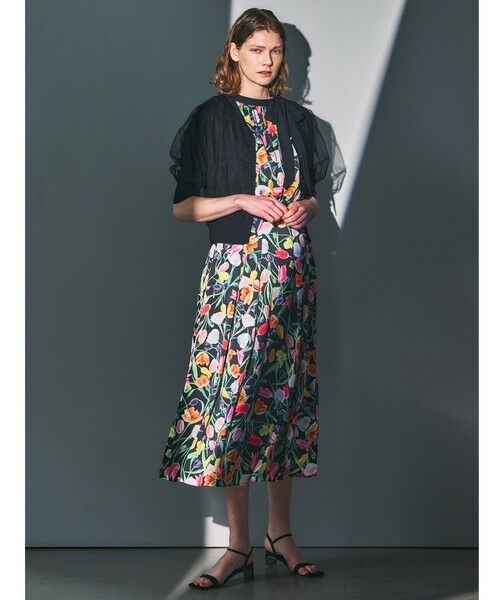 Viaggio Blu / ビアッジョブルー ロング・マキシ丈ワンピース | チューリッププリントワンピース≪洗濯機で洗える≫ | 詳細10