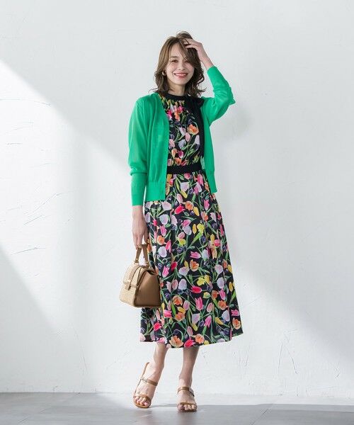 Viaggio Blu / ビアッジョブルー ロング・マキシ丈ワンピース | チューリッププリントワンピース≪洗濯機で洗える≫ | 詳細14