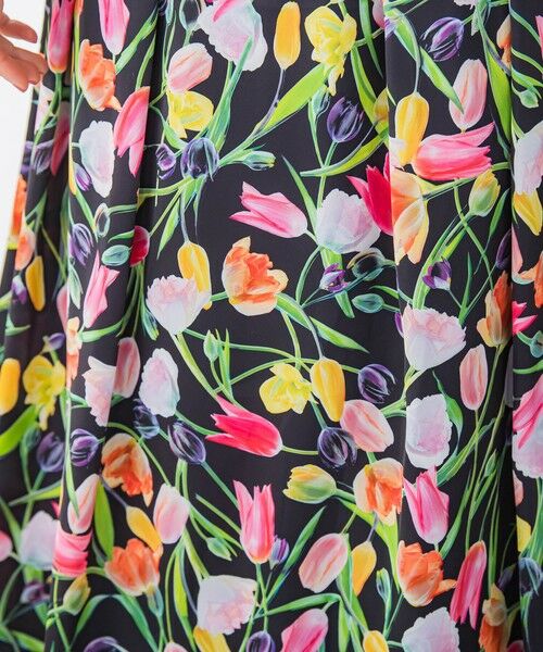 Viaggio Blu / ビアッジョブルー ロング・マキシ丈ワンピース | チューリッププリントワンピース≪洗濯機で洗える≫ | 詳細15