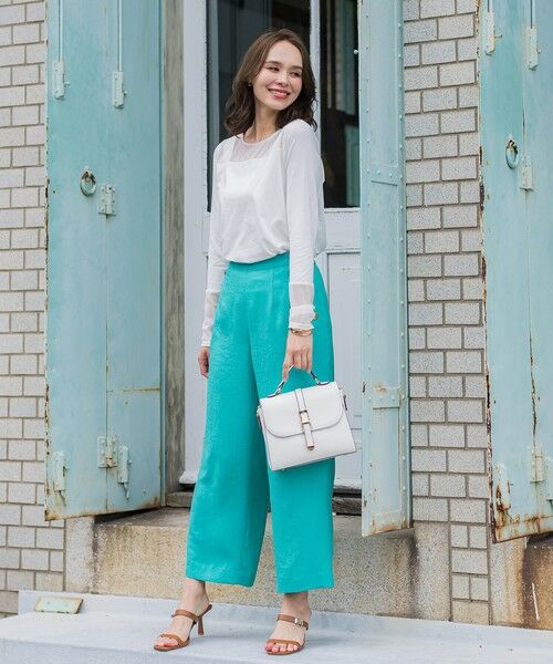 Viaggio Blu / ビアッジョブルー カットソー | シアー切替カットプルオーバー≪洗濯機で洗える≫ | 詳細13