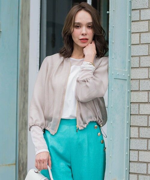 Viaggio Blu / ビアッジョブルー カットソー | シアー切替カットプルオーバー≪洗濯機で洗える≫ | 詳細15