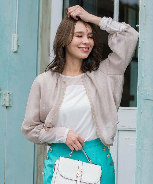 Viaggio Blu / ビアッジョブルー カットソー | シアー切替カットプルオーバー≪洗濯機で洗える≫ | 詳細16