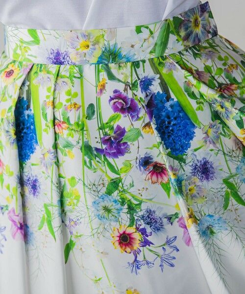 Viaggio Blu / ビアッジョブルー ミニ・ひざ丈スカート | フラワーブーケプリントスカート≪洗濯機で洗える≫ | 詳細7