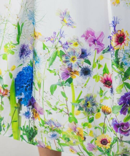 Viaggio Blu / ビアッジョブルー ミニ・ひざ丈スカート | フラワーブーケプリントスカート≪洗濯機で洗える≫ | 詳細8