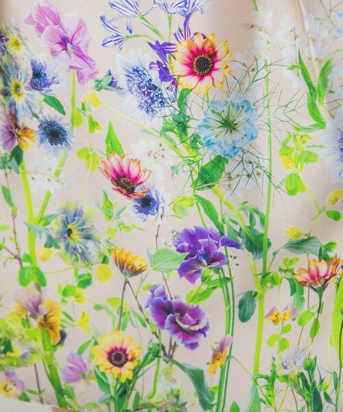 Viaggio Blu / ビアッジョブルー ミニ・ひざ丈スカート | フラワーブーケプリントスカート≪洗濯機で洗える≫ | 詳細23