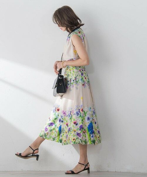 Viaggio Blu / ビアッジョブルー ミニ・ひざ丈スカート | フラワーブーケプリントスカート≪洗濯機で洗える≫ | 詳細25