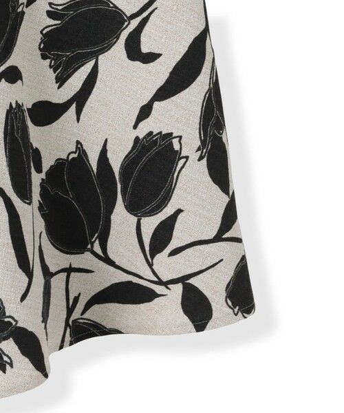 Viaggio Blu / ビアッジョブルー ミニ・ひざ丈スカート | リネンライクチューリッププリントスカート≪洗濯機で洗える≫ | 詳細13