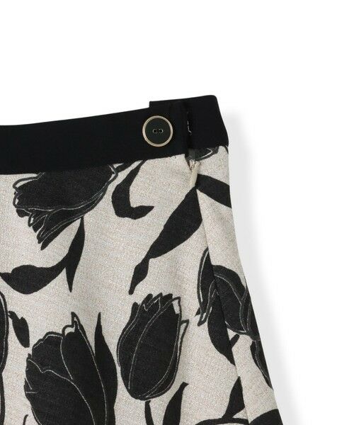 Viaggio Blu / ビアッジョブルー ミニ・ひざ丈スカート | リネンライクチューリッププリントスカート≪洗濯機で洗える≫ | 詳細15
