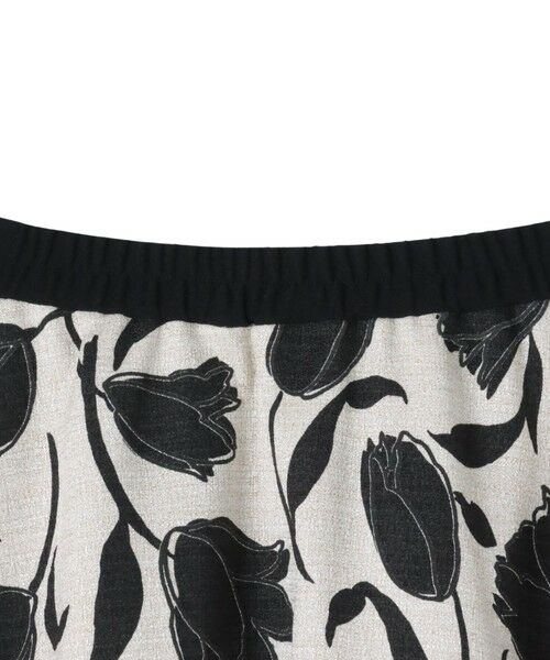 Viaggio Blu / ビアッジョブルー ミニ・ひざ丈スカート | リネンライクチューリッププリントスカート≪洗濯機で洗える≫ | 詳細16