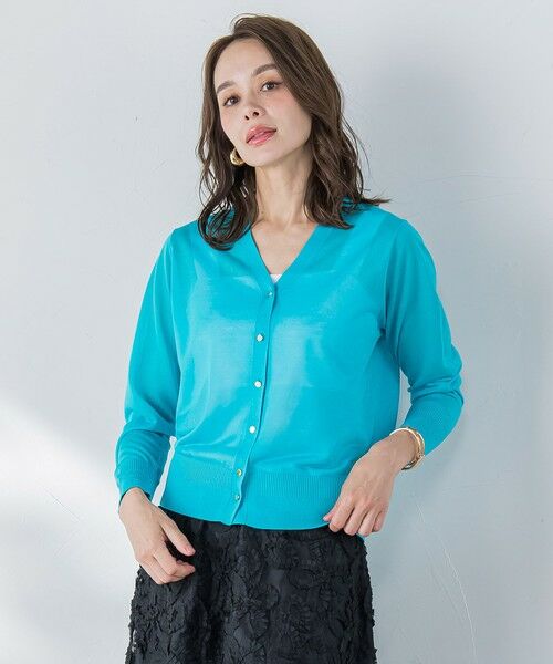Viaggio Blu / ビアッジョブルー カーディガン・ボレロ | 【新色追加】シアーシャイニーニットカーディガン≪手洗い可能≫ | 詳細21