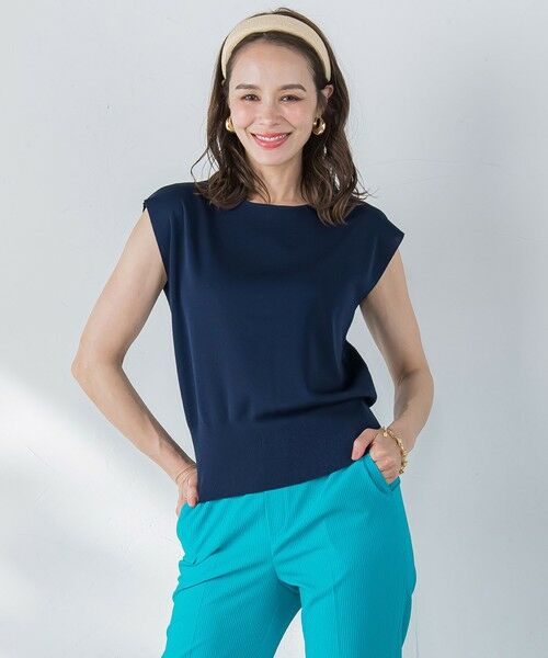 Viaggio Blu / ビアッジョブルー ニット・セーター | 【新色追加】ルシンダ前後2wayパールニット≪手洗い可能≫ | 詳細11