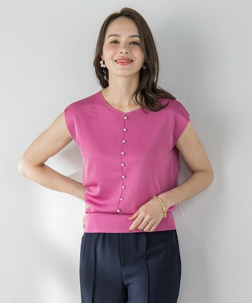 Viaggio Blu / ビアッジョブルー ニット・セーター | 【新色追加】ルシンダ前後2wayパールニット≪手洗い可能≫ | 詳細22