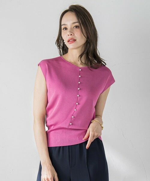 Viaggio Blu / ビアッジョブルー ニット・セーター | 【新色追加】ルシンダ前後2wayパールニット≪手洗い可能≫ | 詳細23