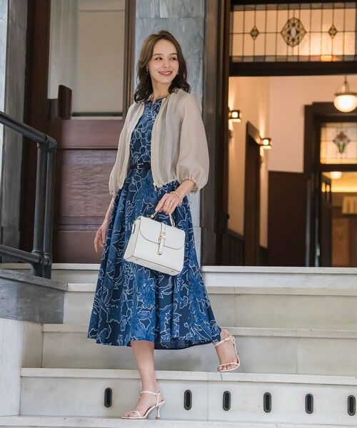 Viaggio Blu / ビアッジョブルー ロング・マキシ丈ワンピース | 【WEB限定】オパールフラワーデニムワンピース≪洗濯機で洗える≫ | 詳細5