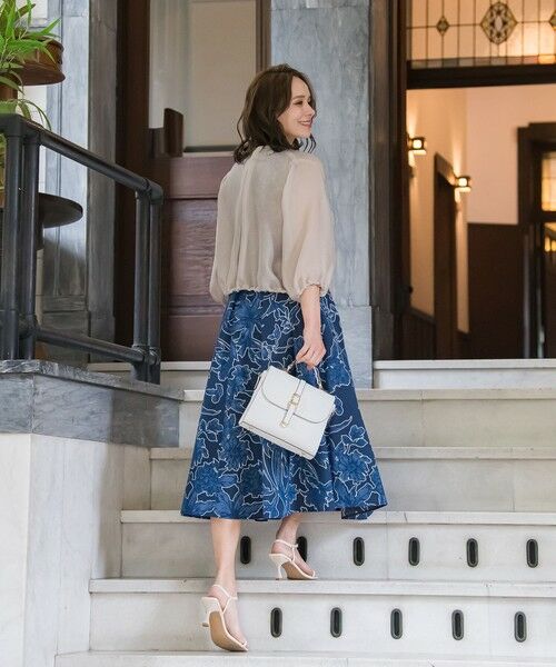 Viaggio Blu / ビアッジョブルー ロング・マキシ丈ワンピース | 【WEB限定】オパールフラワーデニムワンピース≪洗濯機で洗える≫ | 詳細7