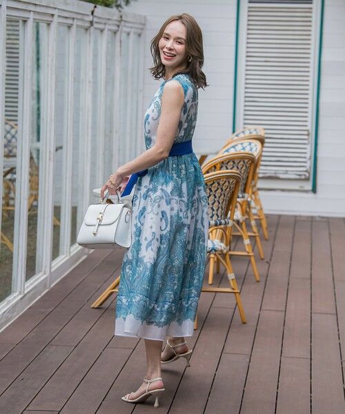 Viaggio Blu / ビアッジョブルー ロング・マキシ丈ワンピース | ペイズリープリントワンピース≪手洗い可能≫ | 詳細2