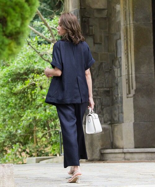 Viaggio Blu / ビアッジョブルー テーラードジャケット | アイアスフレンチスリーブジャケット≪手洗い可能≫ | 詳細12