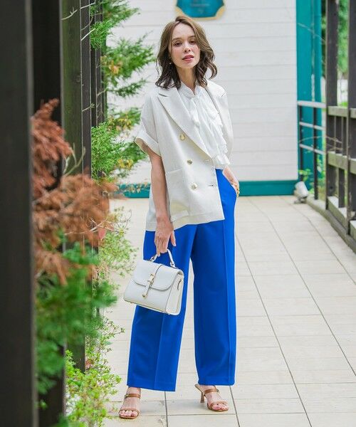 ネイビー パフスリーブ ジャケット セール】 アイアスフレンチスリーブジャケット≪手洗い可能