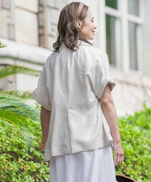 Viaggio Blu / ビアッジョブルー テーラードジャケット | アイアスフレンチスリーブジャケット≪手洗い可能≫ | 詳細22