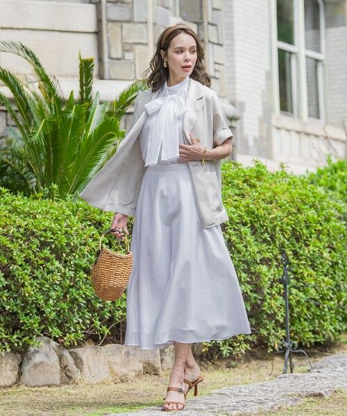 Viaggio Blu / ビアッジョブルー テーラードジャケット | アイアスフレンチスリーブジャケット≪手洗い可能≫ | 詳細23